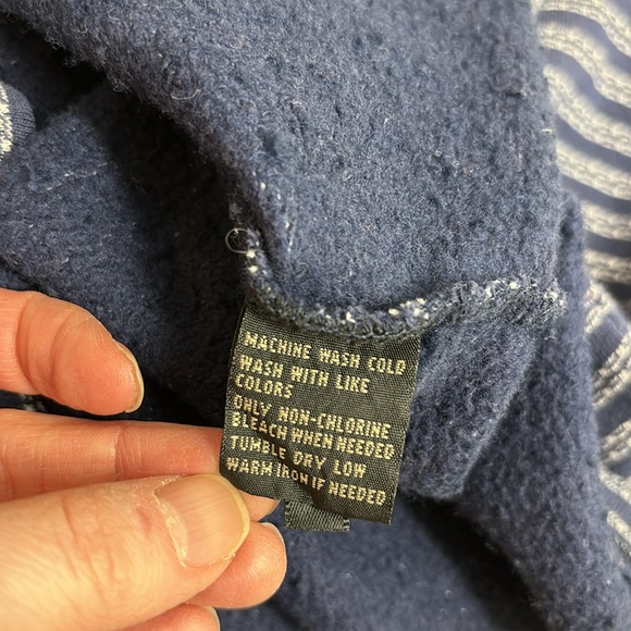 Ralph Lauren Double RL Fleeced Striped Boatneck Top XL - Picture 11 of 11